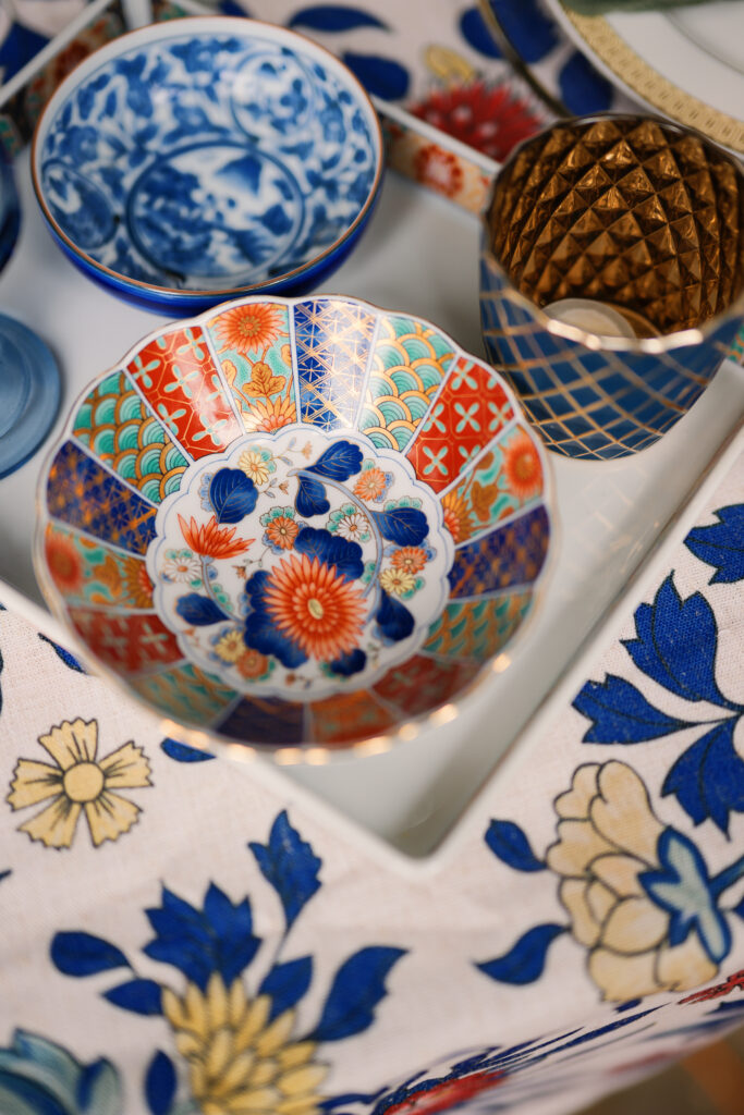 Pattern-Play Passover Tablescape