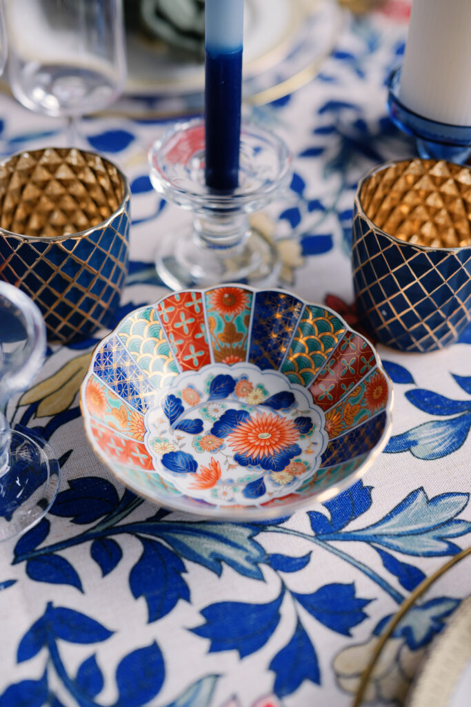 Pattern-Play Passover Tablescape